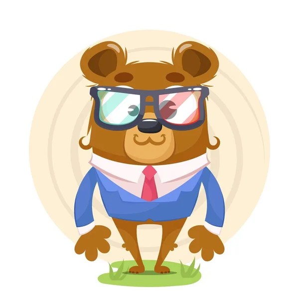 Bear with business suit — Stock Vector
